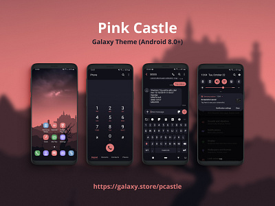 Pink Castle | Samsung Galaxy Theme android android theme android ui animation galaxy theme icons interface samsung samsung galaxy samsung theme spooktober ui ux wallpaper