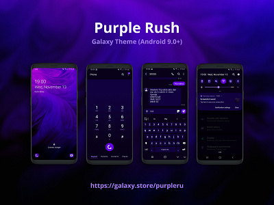 Purple Rush | Samsung Galaxy Theme android android theme android ui design galaxy theme icons interface purple samsung samsung galaxy ui ux wallpaper