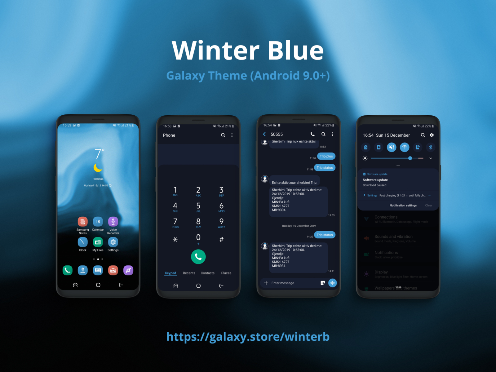 Winter Blue | Samsung Galaxy Theme by Durim Klaiqi on Dribbble