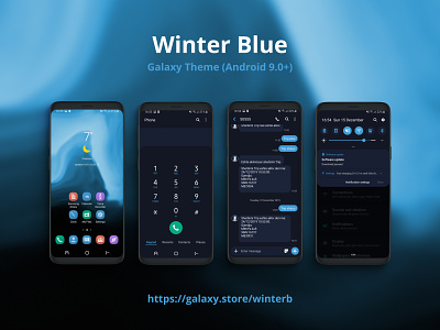 Winter Blue | Samsung Galaxy Theme android android theme android ui app fog frozen galaxy theme icons interface samsung galaxy ui ux wallpaper winter