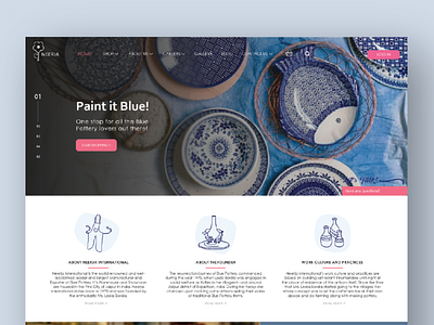 Neerja Blue Pottery- Landing Page design landing page pottery ui ux website