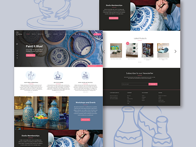 Neerja Blue Pottery Landing Page landing page pottery ui ux vector website