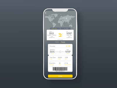 Flight Ticket UI airplane airport app design flight flightticket iphone ui