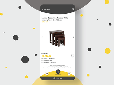 Product Checkout UI app checkout design furniture furniture app iphone product tables ui
