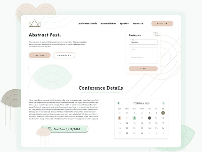 Conference Page — Abstraction calendar landing pastel sketch ui