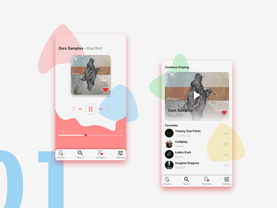 Abstract sound adobe xd app design ui ux ux ui design