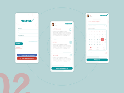 Medihelp adobe xd app design doctor doctor app ui ux