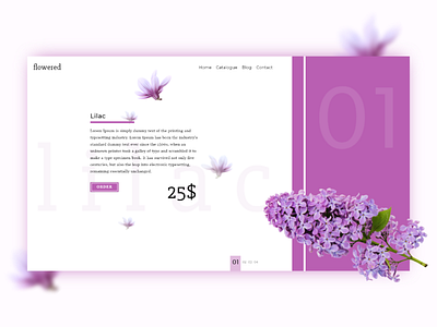 Flowerd adobe xd design flower picture typogaphy ui ux