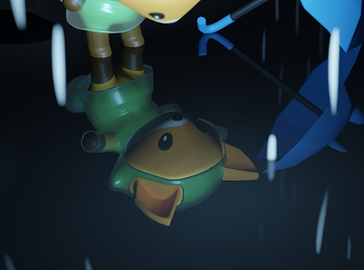Pixie in the Rain | 3D Design & Illustration 3d art blender design illustration render