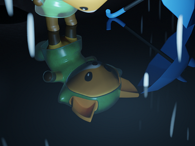 Pixie in the Rain | 3D Design & Illustration