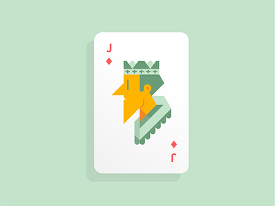 Diamond Jack card deck card design design flat graphic design icon illustration vector