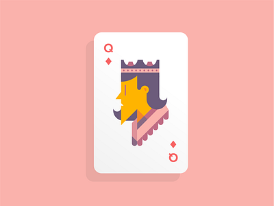 Diamond Queen card deck card design design flat graphic design illustration logo vector