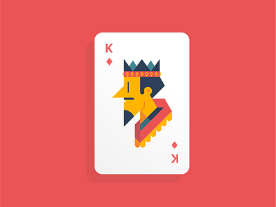 Diamond King card deck card design design flat graphic design illustration logo vector