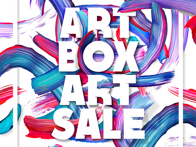 Artbox Artsale Campaign agency bold campaign collage colorful craft creative design experiment graphic design handmade illustration paint paintstrokes photography photoshop poster text type typography