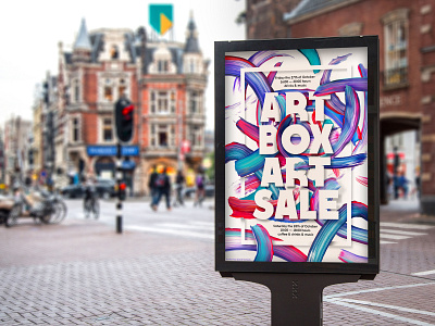 Artbox Artsale Campaign Poster art artwork campaign collage craft design dutch graphic design handmade illustration illustrator lettering letters paint photography poster poster design streets type typography