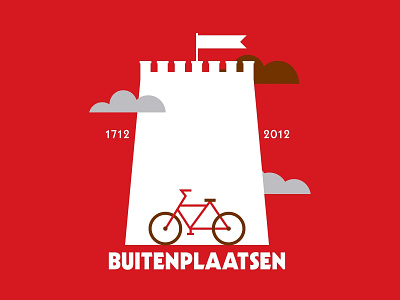 Buitenplaatsen Campaign agency artwork bike campaign castle clouds concept creative drawing flatdesign graphic design illustration illustrator logo poster sketch storytelling type typography vector