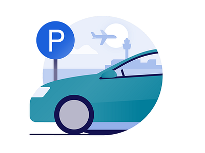 Schiphol Airport icon design: Parking airport artwork branding campaign cars creative design dutch flatdesign graphic design holiday illustration illustrator parking poster sketch skyline storytelling vector weekend