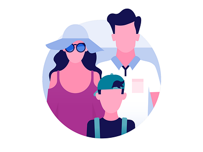 Schiphol Airport icon design: Family airport artwork concept drawing family flatdesign friends graphic design holiday icon icondesign illustration illustrator storytelling sun travel traveling trip vacation vector