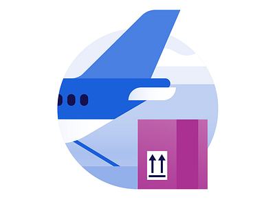 Schiphol Airport icon design: Cargo agency airplane artwork branding cargo design drawing flatdesign graphic design holiday icon identity illustration illustrator luggage poster safe sketch travel vector