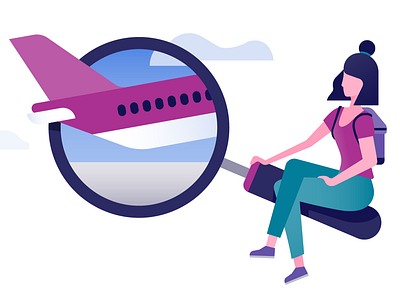 Schiphol Airport illustration: Depart airline airplane artwork branding campaign character characterdesign concept creative depart drawing flatdesign flight graphic design icon design illustration illustrator sketch storytelling vector