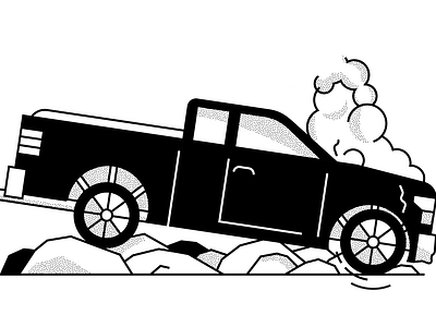 Car Crash No.3 artwork bad black car contrast crash drawing illustration illustrator rock rocks smoke storytelling vector