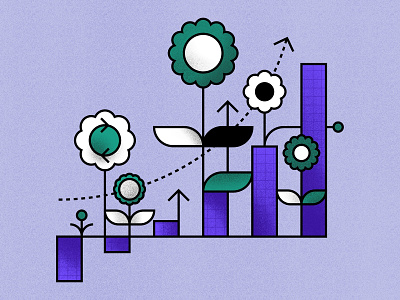 Grow artwork branding campaign concept creative design dutch green grow growth illustration illustrator ipadpro procreate purple sketch storytelling sustainability sustainable vector