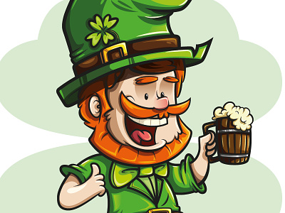 St Patrick Day!! beer cartoon children coin gold hat irish leaf leprechaun patrick saint shamrock