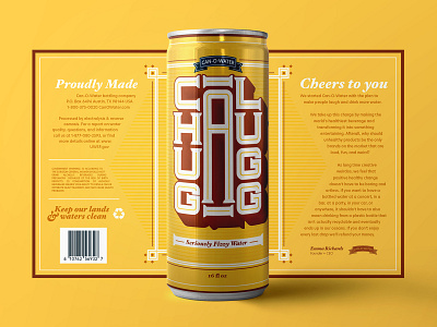 Chugg-A-Lugg Canned Water alcohol beer can can chug label recycle water