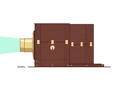The Ottewill's Double-Folding Camera brass camera folding icon illustration single weight wood