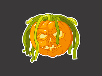 LIL PUMP(kin) halloween illustration lil lilpump pump pumpkin pumpkin king sticker vectober