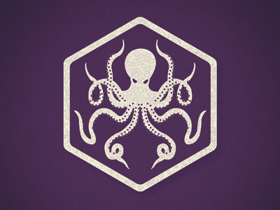 Octopus talismans blue icon octagon octopus outline sailing