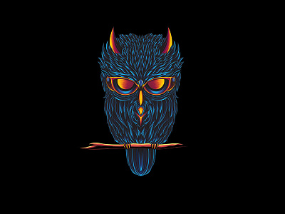 Spirit Owl Hell animal art artwork bird design graphic forest hell illustration owl t shirt tee vector