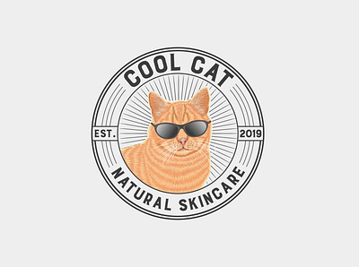 Cool Cat animal animals artwork brand classic handdrawn illustration logo logo design t shirt vintage