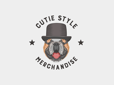 Cutie Style Merchandise animal artwork brand branding classic dog illustration handdrawn illustration logo t shirt vintage