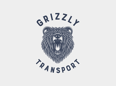 Bear I Grizzly - Transport animal artwork branding classic design handdrawn illustration logo vintage