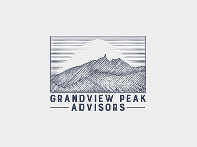 Mountain - GRANDVIEW PEAK ADVISORS art artwork branding classic forest handdrawn illustration logo mountain logo t shirt vintage