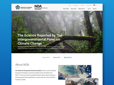 NDA and GCF by Ministry of Finance branding ui design website design