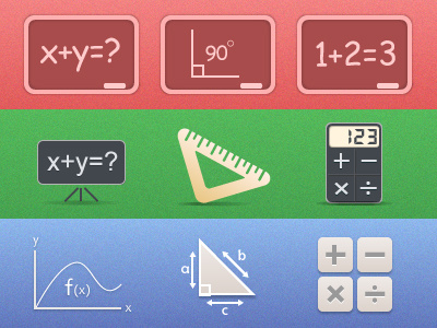Math Icons by Maor Sabag on Dribbble