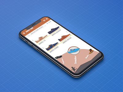 Marvel Shoe Online Shopping app iphone iphonex mobile online shoe shopping