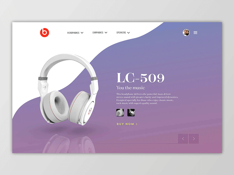 Beats Headphones Web Design Concept