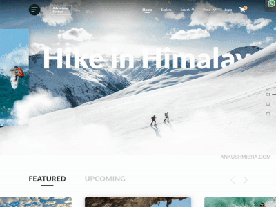 Adventure Website Scroll Animation