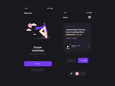 Sparks app app color illustration interface interfaces ios minimalist modern network profile sign up social app social apps ui ui ux user experience ux