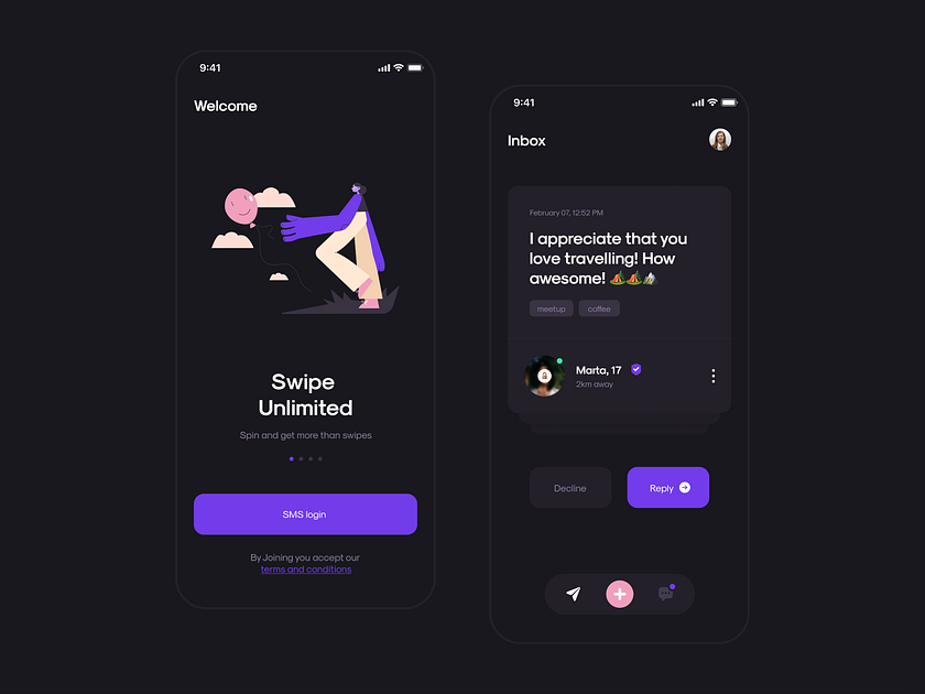 Sparks app by Zura Chavchanidze on Dribbble