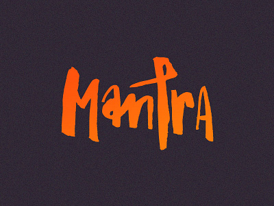 Mantra 80s calligraphy gradient indian ink ink typography