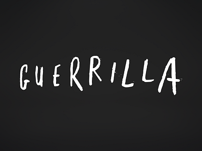 Guerrilla branding identity ink logo logotype pencil wordmark