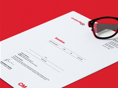 Creative Monde's Invoice brand identity branding branding design clean creative creativity design studio design system designer graphic design graphic designer invoice logo logo mark stationary studio