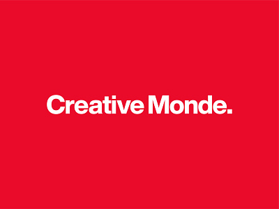 Creative Monde's Logo brand strategy branding business branding creative creativity design studio design system graphic design graphic designer logo mark logotype typeface typogaphy visual design visual identity wordmark