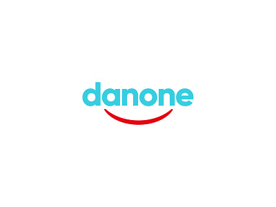 Danone Logo brand identity branding business branding creative creativity design studio food graphic design graphic designer logo mark milk products smile typeface visual branding visual identity wordmark