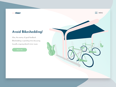 Bikeshedding Illustration bike bikeshedding illustration landing page