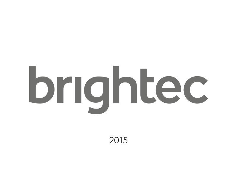 Brightec Logo Comparison 2015v2019 branding design logo typography vector